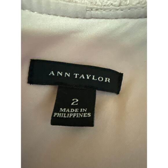 Ann Taylor Women's Pink Wool Sleeveless Pockets Knee Length Shift Tank Dress 2 - Picture 4 of 5